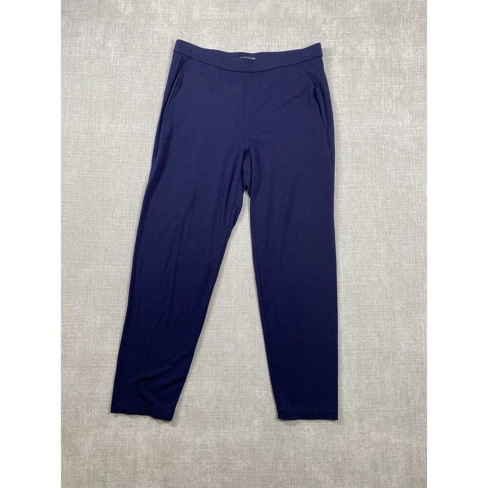 Eileen Fisher Pants Womens Petite Medium Pull On Stretch Pocket Viscose Spandex